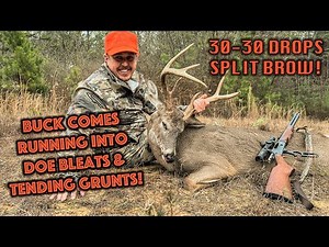 DEER HUNTING WITH RIFLE | 30-30 drops Big BUCK!