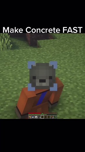 Make concrete fast!!! #minecraft #minecrafttutorial #minecrafthacks #minecraftbuilding #fyp #foryoupage