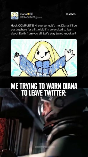 Diana Hacks Capcom's Twitter Account #pragmata