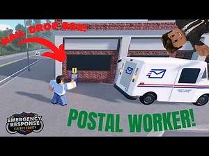 Becoming a POSTAL WORKER and collecting mail from the new DROP BOXES! (ER:LC Liberty County, Roblox)