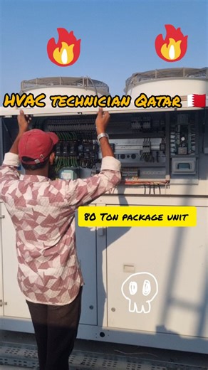 ‎محمد عمر‎ on Instagram: "Career 80 Ton package unit maintenance work 🛠️ HVAC technician Qatar 🇧🇭 . . Follow me @hvac_technician_umar . . #hvac #career #maintenance #tamil #gulf"