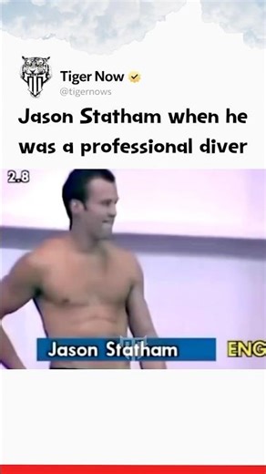 Jason Statham when he was a professional diver