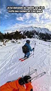 He still has it on his helmet! And then when he reached up, it was gone 😅 #ski #skitok #skiing