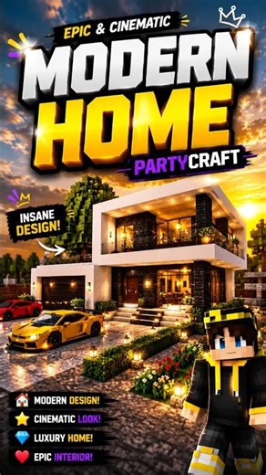 😱 MODERN HOUSE #shorts #gaming #minecraft