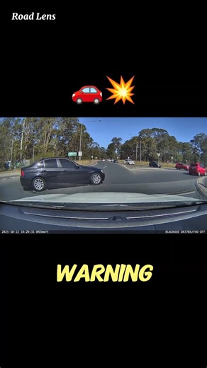 BMW P-Plater’s Epic Roundabout Fail! 🚘💥 #BMW #DrivingFail #EpicFail #Crash