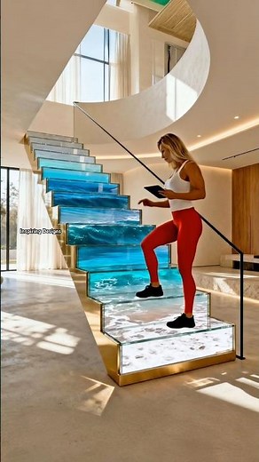 Absolutely obsessed with these active scene staircases that are made from OLED screens!