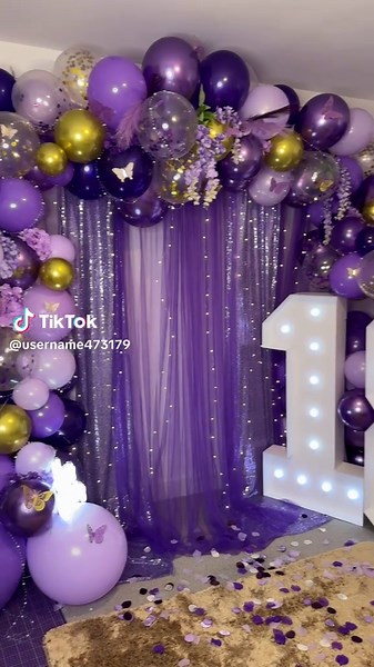 Creative 18th Birthday Setup Ideas in Purple