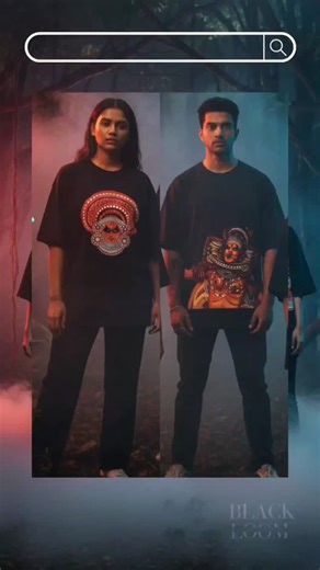 B L A C K L O O M on Instagram: "Threads of Tradition ✨ Premium collection | Oversized Printed Cotton Terry T-shirt | Order Now 👇 #Oversized #blackloom #trending #viral #traditional"