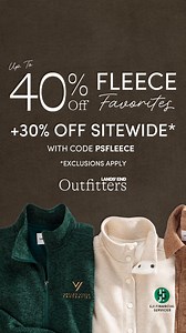 Don't let your end-of-year budget go to waste! 📅 Make the most of it and outfit your team for events or stock up on gifts. Redeem outstanding certificates before they expire! Get 40% off select fleece 30% off sitewide. Use it now, don't lose it! #mylandsend | Lands' End