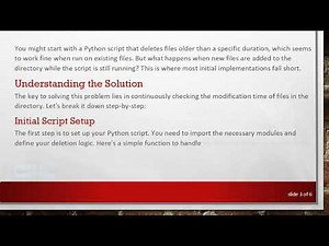 How to Automate File Deletion in a Directory Based on Modification Time