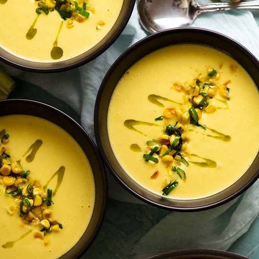 🌽The latest from RecipeTin HQ: A silky and smooth Cold Corn Soup that’s creamy, sweet and utterly refreshing. For the full recipe: https://www.recipetineats.com/cold-corn-soup-for-summer/ | RecipeTin