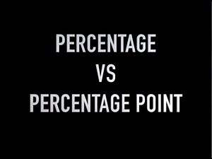 PERCENTAGE VS PERCENTAGE POINT