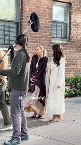 Behind the scenes of And Just Like That filming earlier today in NYC 🎬🥰 With #sarahjessicaparker & #kristindavis ❤️ #bts #behindthescenes #action #filming #ajlt #andjustlikethat #satc | New York Mickey