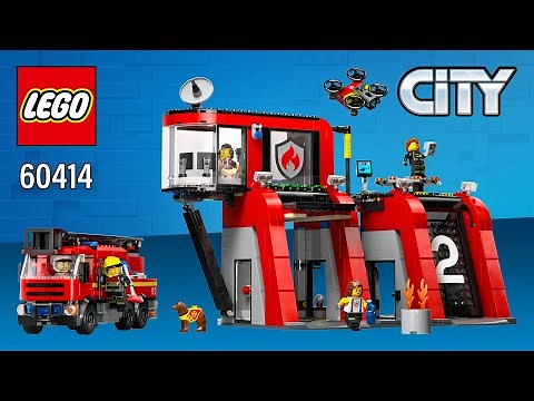 LEGO® City Fire Station with Fire Truck (60414)[843 pcs] Step-by-Step Building Instructions | TBB