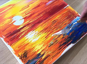 Simple Palette Knife Sailboat Seascape Acrylic Painting #painting | T-Art