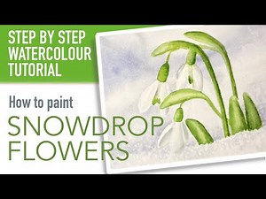 How to Paint Watercolour Snowdrops - A Step by Step Watercolour Tutorial