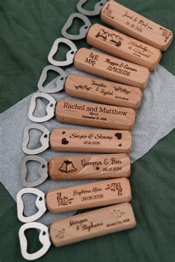 Classic Keepsake Bottle Openers in Bulk, Personalized Rustic Wedding Guest Gifts, Rehearsal Dinner Souvenirs, Personalized Corporate Gifts - Etsy