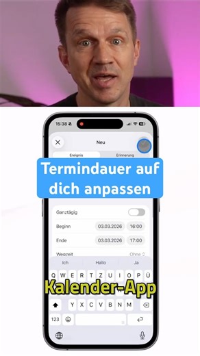 iPhone Kalender-Trick: Standard-Termindauer ändern!