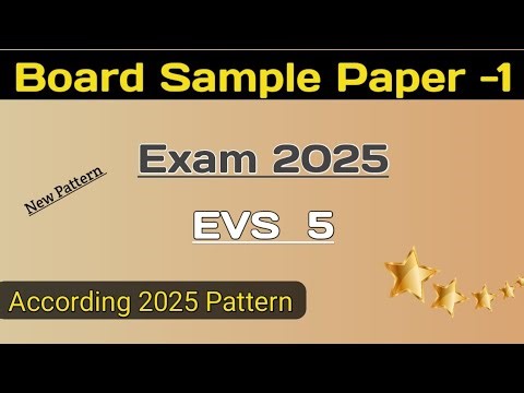 Board Exam sample Paper 2025 // EVS // RBSE // Class 5th