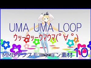 MMDダンスモーション素材10_UMA UMA LOOP