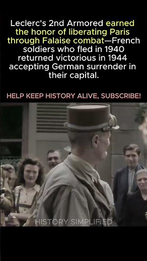 Leclerc's 2nd Armored Won Falaise — Earned Right Liberating Paris || WW2 #shorts #ww2