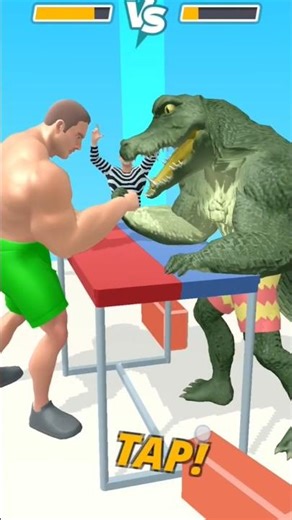 Strongman vs Clown AND Croc! Who Will Win?! 🤡🤜🐊 #mrhakku