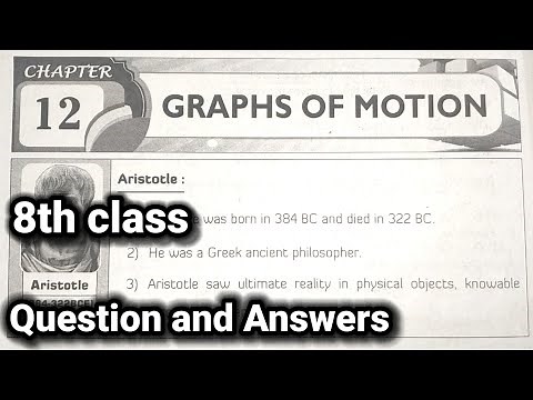 8th class | Physics | 12.Graphs Of Motion lesson | Question and Answers |8th class physics 12 lesson