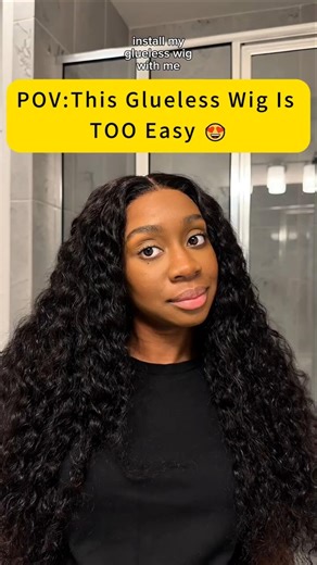 No Glue, No Stress, Just Stick & Go #wiginstall #easyhairstyle