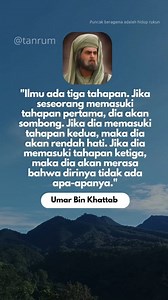 Ada tiga tahapan ilmu menurut Umar Bin Khattab #reelsviral #tanrum #fyp #quotes | Tan Rum