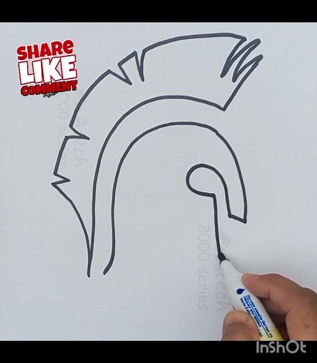 Draw easy Spartan helmet drawing/#easy #spartan #helmet #drawing #viral #short /Haa-Meem 4science