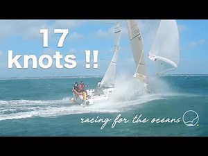 Mini 6.50 "Racing for the Oceans" going at 17 knots !!