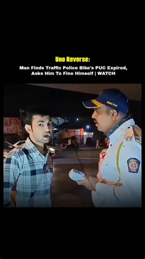 Indiansvoice_ on Instagram: "In a viral “Uno reverse” moment that gained traction on February 1, 2026, a citizen caught a traffic police officer with an expired PUC (Pollution Under Control) certificate on his bike and asked him to fine himself. Incident Highlights The Confrontation: The video shows a man calmly pointing out that the police officer’s bike had an expired pollution certificate. The Request: Instead of being confrontational, the citizen cheekily suggested that the officer should is