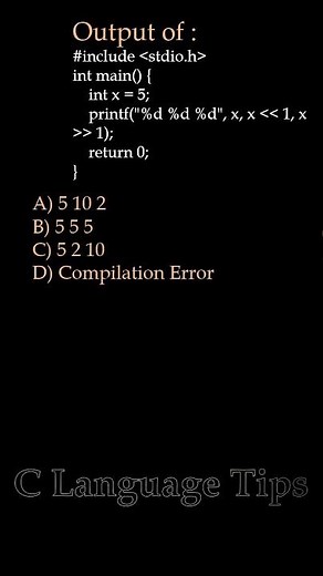 C Language Q&A Series (Q26) | C Programming Basics Explained | #shorts