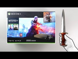 Xbox One X "Battlefield V" Console Unboxing (Gold Rush Special Edition Bundle)