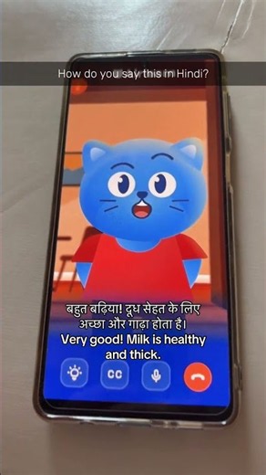 My AI tutor took the milk lesson way too far 😭 #airlearnpartner #learnhindi #air17301