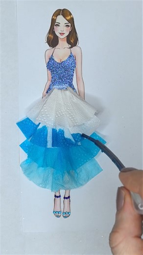 The paper doll 💙 #diy #papercraft #barbiedoll #style