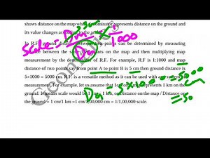 Gate Geomatics (GE) 2026| Calculation of ground distance using map scale or Representative Fraction|