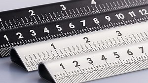 RULER 4.0 angled laser engraved, aerospace aluminum ruler