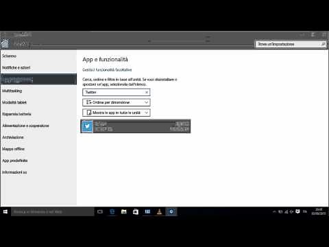 Guida Come disinstallare un programma su Windows 10