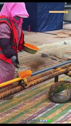 Smart method painting metal tube quickly