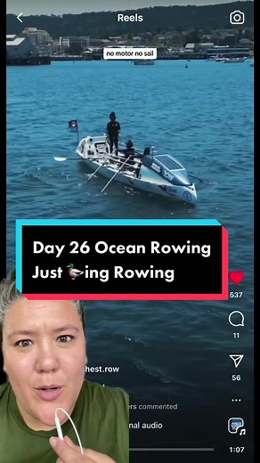 Replying to @airplane69 Day 26 rowing across the pacific ocean in the @World’s Toughest Row #oceanrowing #extremesports #endurancesports #finishline #hawaii #kauai #rowrowrowyourboat #worldrecord #youcandohardthings