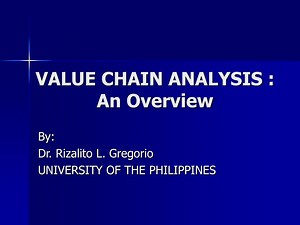 VALUE CHAIN ANALYSIS : An Overview - SlideServe