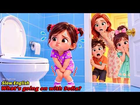 Sofia Was TERRIFIED of the Toilet… Then Alex Had a Crazy Idea! 😱🐸 | Slow English (A2)