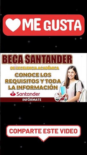 📌🔊Realiza tu registro a la beca Santander y recibir un apoyo para tus estudios