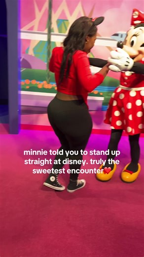 A Sweet Encounter with Minnie to Stand Up Straight at Disney