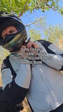 Shoei Hornet Adv06 + chaleco refrigerante Inuteq + Ropa Arc'Warm + Trilobite