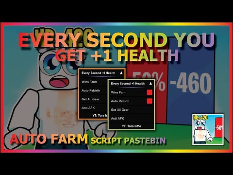 EVERY SECOND YOU GET +1 HEALTH Script Pastebin 2023 AUTO FARM | AUTO REBIRTH | GET ALL ITEM