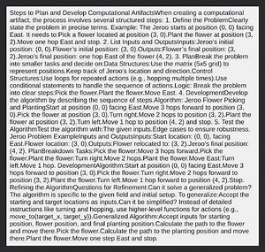 Steps to Plan and Develop Computational ArtifactsWhen creating ... | Filo