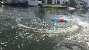 PRO-BRO RC SURFER - FIRST 'FLAT-WATER' TEST Absolutely AWESOME ! - Carves like an AUTHENTIC Surfboard Good YAW - nose up rail to rail action - Deep tail/rail carve with good emphasized spray - No porpoising ! Good tracking and steering control both left and right - goos acleration and speed ! All this without even one setting adjustment - Straight off the workbench -STOKED ! Lekka ! | Bro rc Surfer 'Surfboards & Bodyboards'