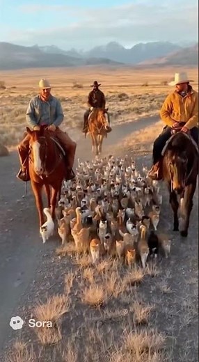 Cowboys Herding Cats on the Dusty Range 🤠🐱